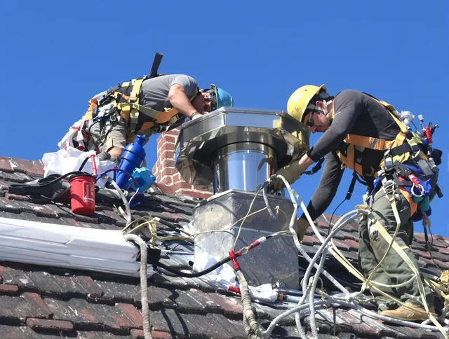 Protective chimney cap installed by Lake Wylie Chimney Sweep in Lake Wylie, SC