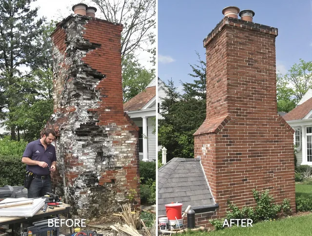 Lake Wylie Chimney Sweep performing a full chimney restoration in Lake Wylie, SC