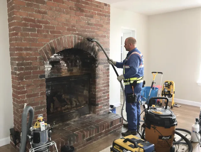 Lake Wylie Chimney Sweep expert performing detailed chimney sweep in Lake Wylie, SC