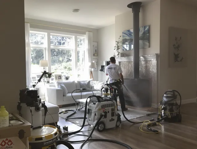 Soot removal service by Lake Wylie Chimney Sweep for a fireplace in Lake Wylie, SC